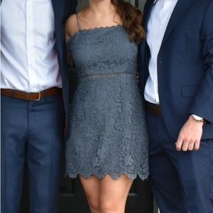 Abercrombie Dusty Blue Floral Dress, Size Small